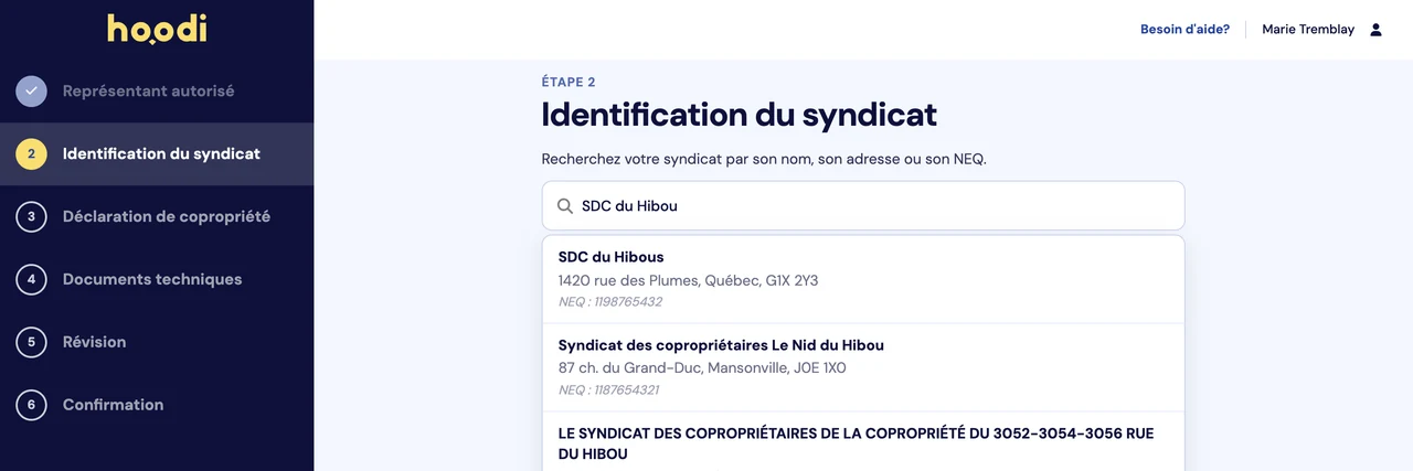 Capture d’écran : formulaire de commande en ligne